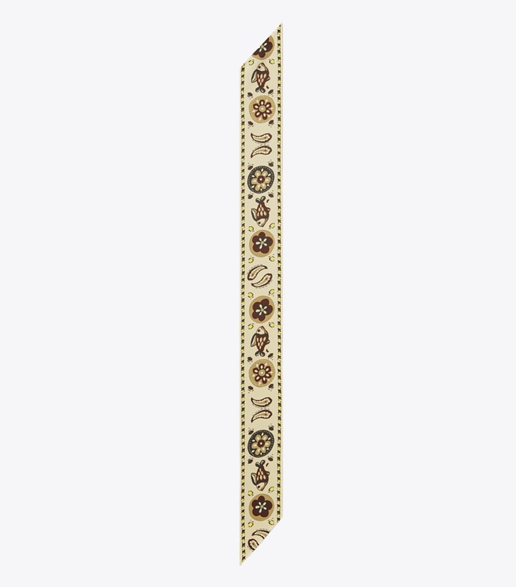 TORY BURCH PISCES DREAM SILK RIBBON TIE - Beige - Click Image to Close