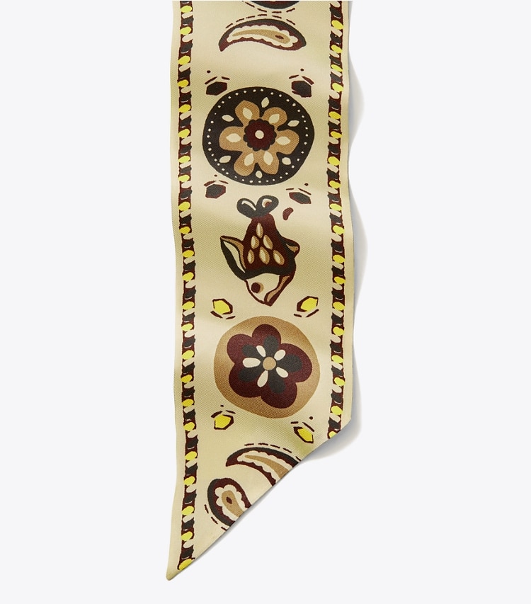 TORY BURCH PISCES DREAM SILK RIBBON TIE - Beige