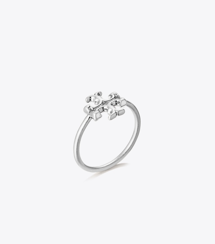 TORY BURCH ELEANOR RING - Tory Silver - Click Image to Close