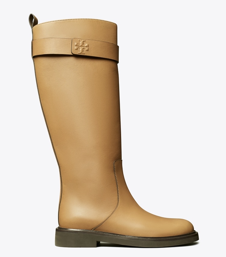 TORY BURCH DOUBLE T UTILITY BOOT - Almond Flour