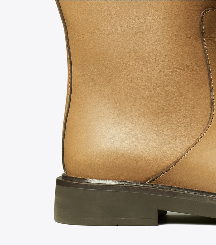 TORY BURCH DOUBLE T UTILITY BOOT - Almond Flour