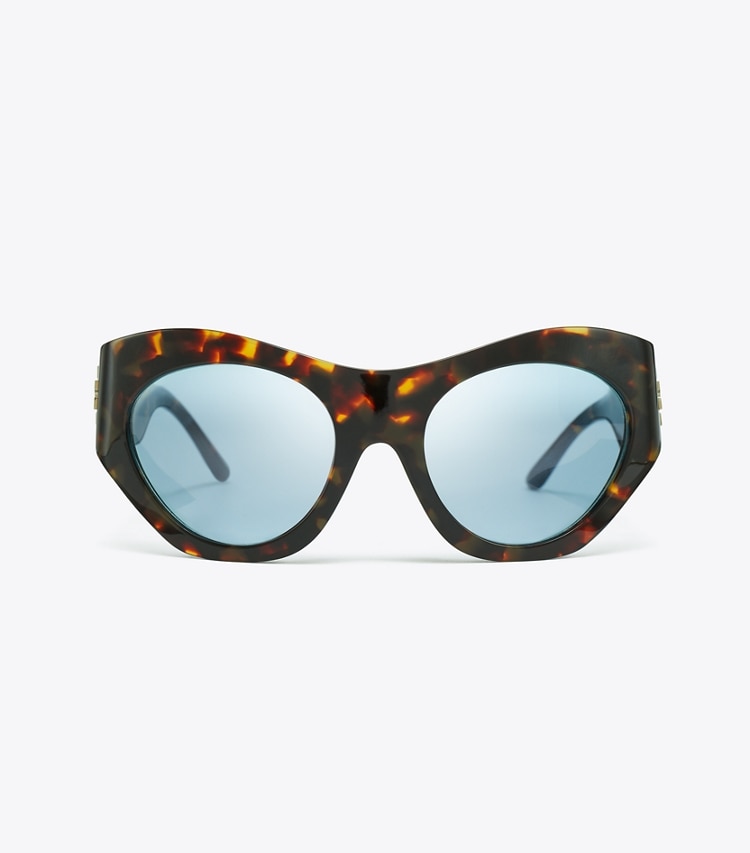 TORY BURCH RUNWAY SUNGLASSES - Tortoise/Blue - Click Image to Close