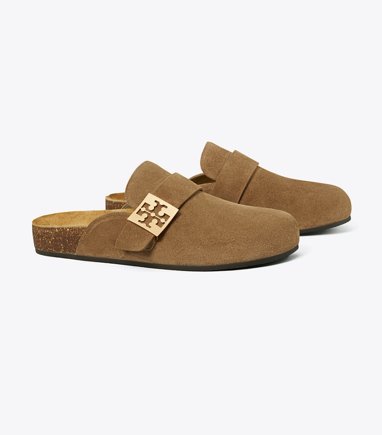 TORY BURCH SUEDE MELLOW MULE - River Rock - Click Image to Close