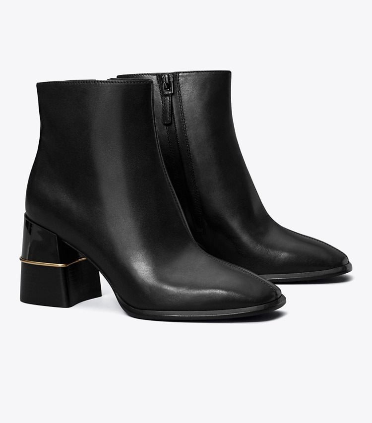 TORY BURCH LEATHER ANKLE BOOT - Perfect Black - Click Image to Close