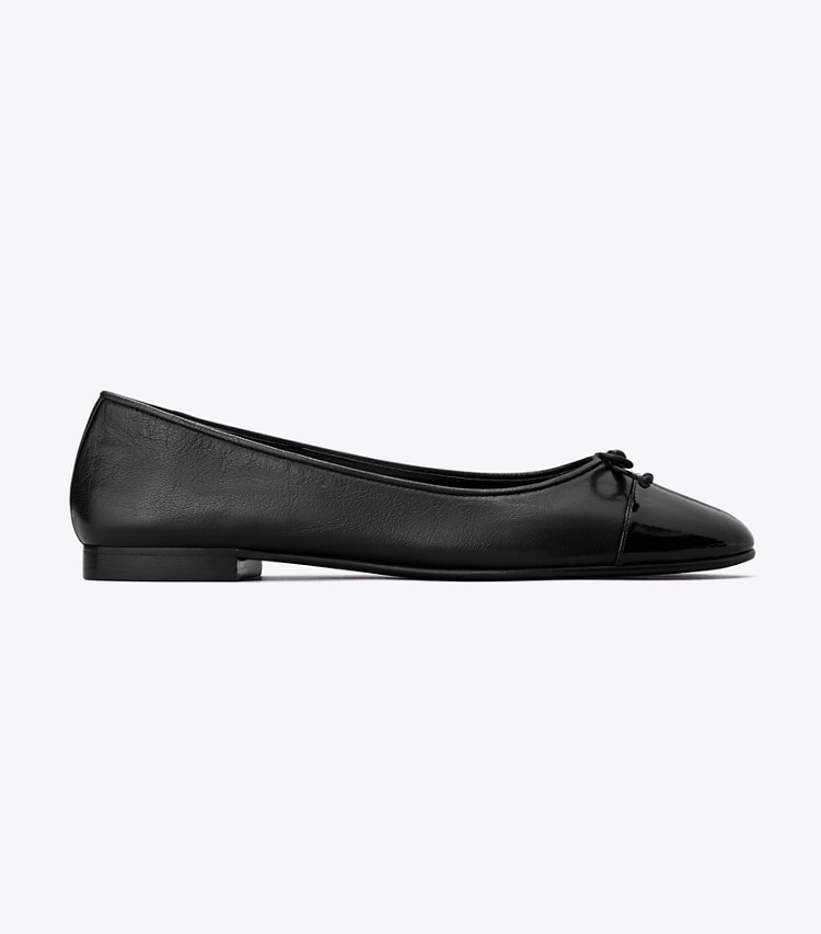 TORY BURCH CAP-TOE BALLET - Perfect Black / Perfect Black