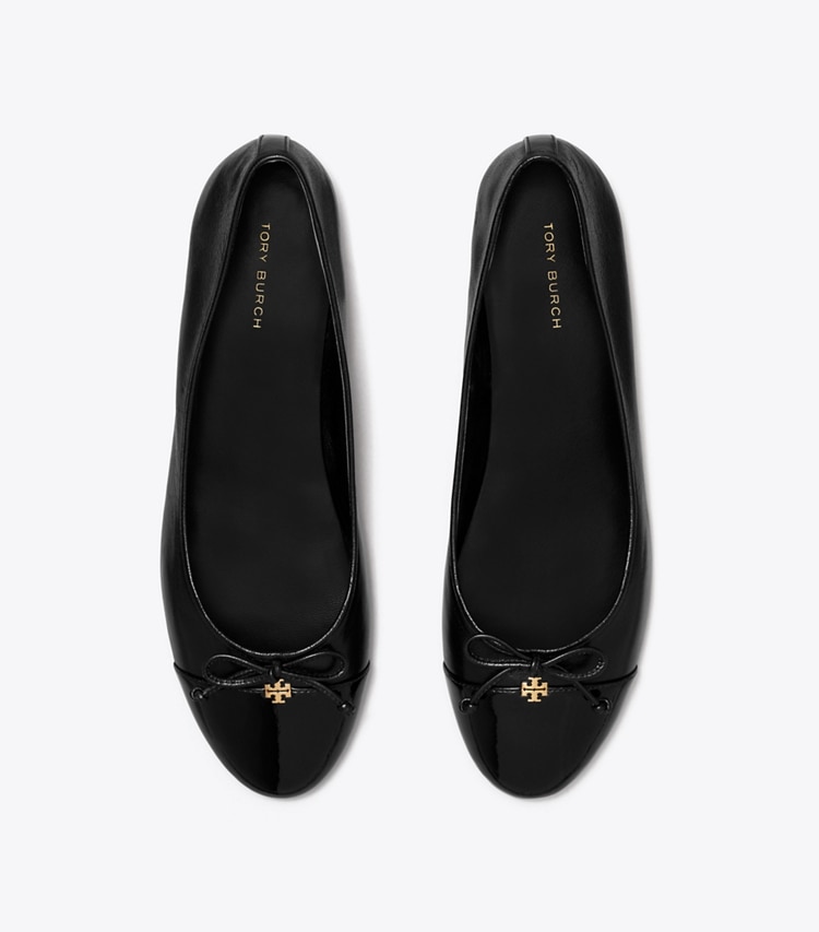 TORY BURCH CAP-TOE BALLET - Perfect Black / Perfect Black