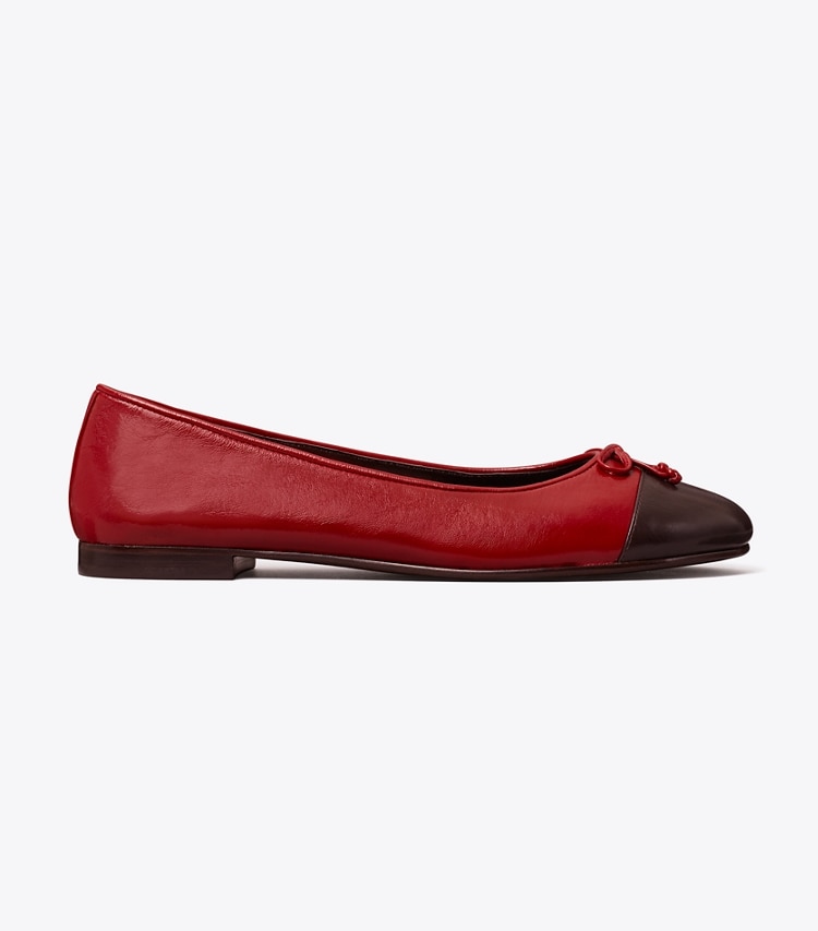 TORY BURCH CAP-TOE BALLET - Brick Lane / Coco