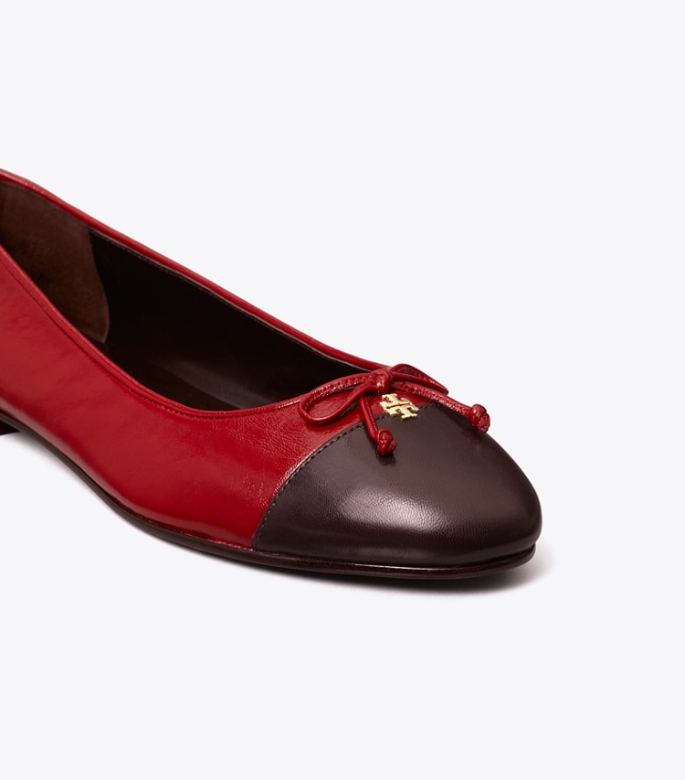 TORY BURCH CAP-TOE BALLET - Brick Lane / Coco