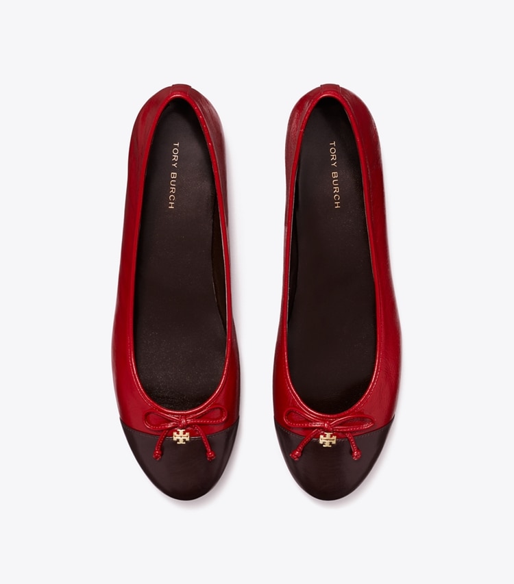 TORY BURCH CAP-TOE BALLET - Brick Lane / Coco