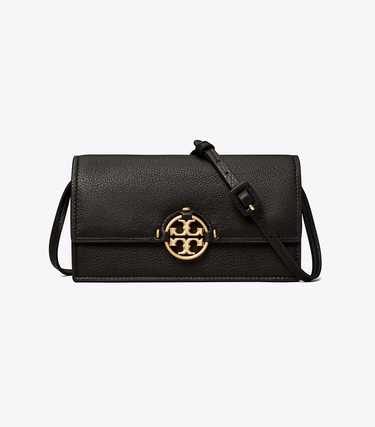 TORY BURCH MILLER WALLET CROSSBODY - Black