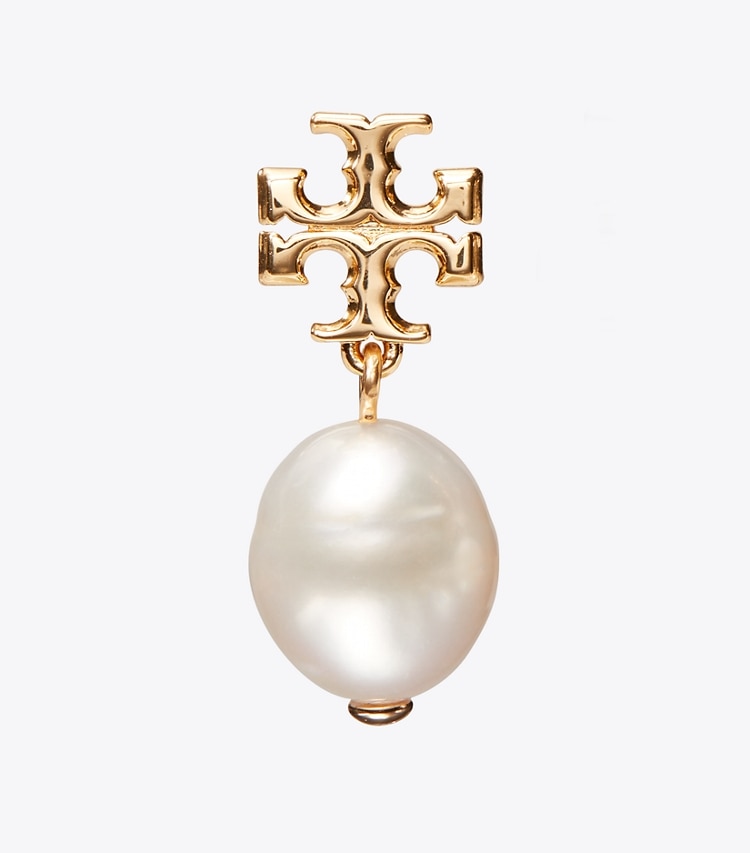 TORY BURCH KIRA PEARL DROP EARRING - Tory Gold/Ivory