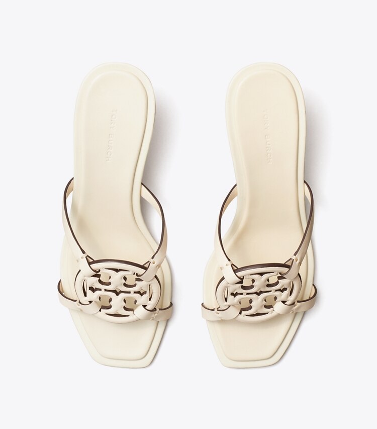 TORY BURCH MILLER BOMBe LOW HEEL SANDAL - Light Cream