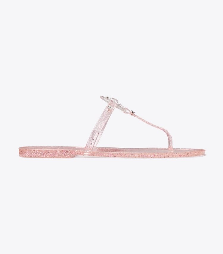 TORY BURCH MINI MILLER JELLY SANDAL - Pink Love / Silver