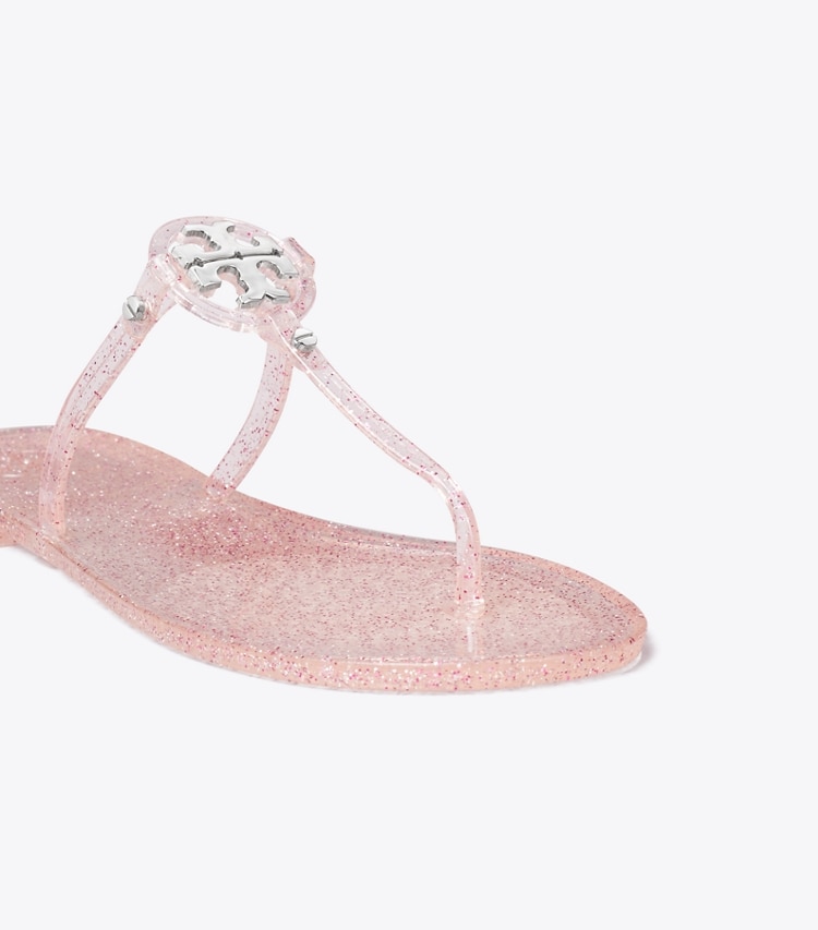 TORY BURCH MINI MILLER JELLY SANDAL - Pink Love / Silver