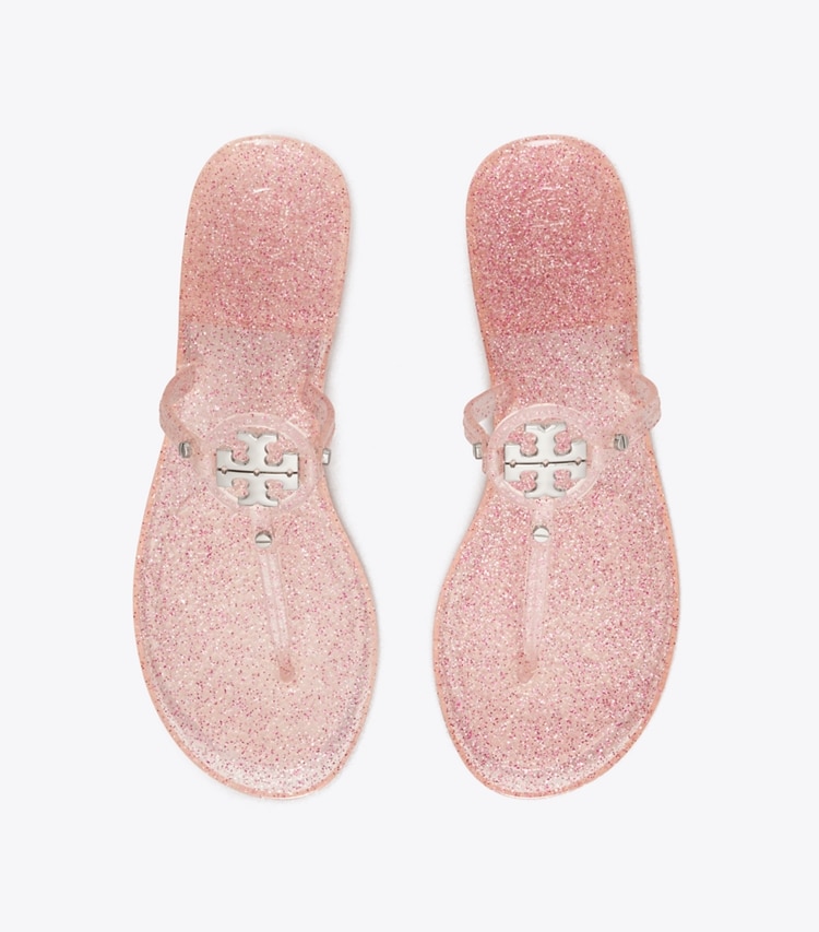 TORY BURCH MINI MILLER JELLY SANDAL - Pink Love / Silver