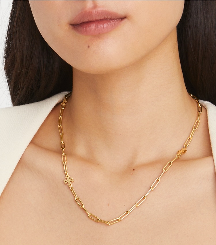 TORY BURCH GOOD LUCK CHAIN NECKLACE - Tory Gold