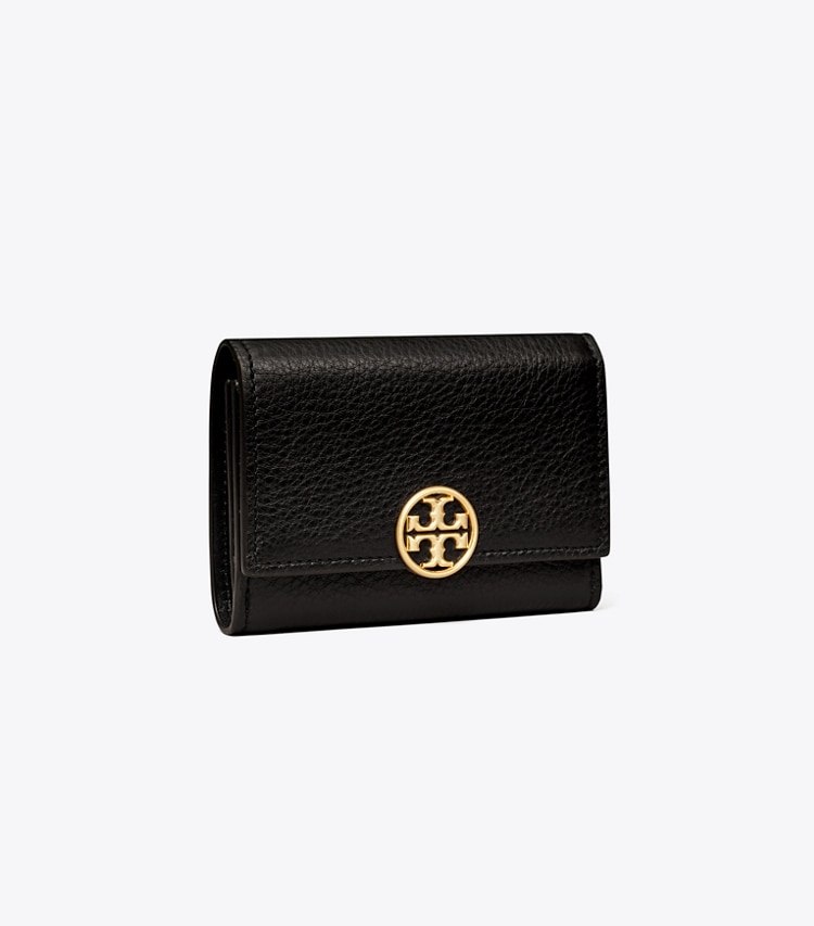 TORY BURCH MEDIUM MILLER FLAP WALLET - Black - Click Image to Close