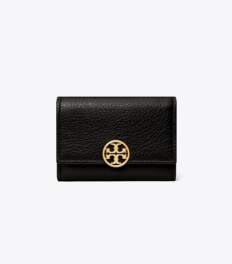 TORY BURCH MEDIUM MILLER FLAP WALLET - Black