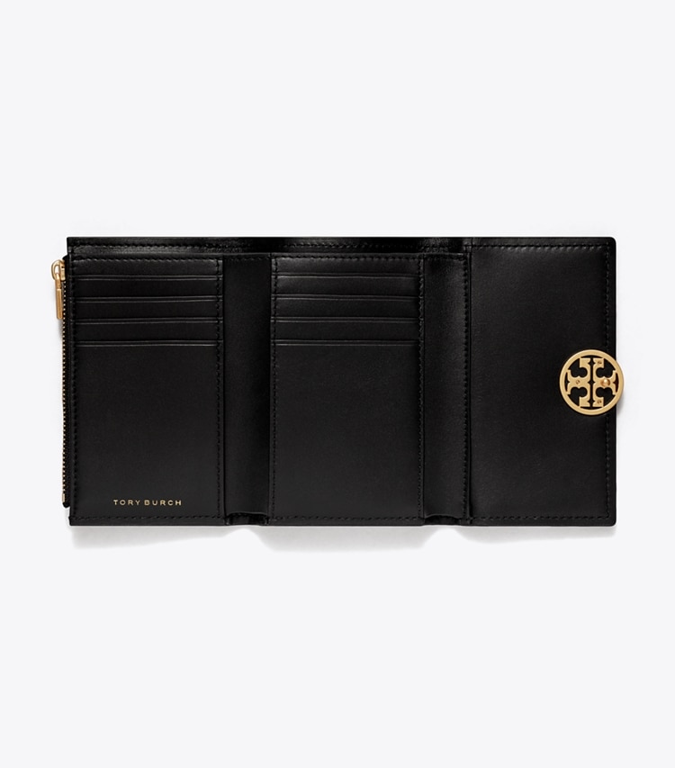 TORY BURCH MEDIUM MILLER FLAP WALLET - Black