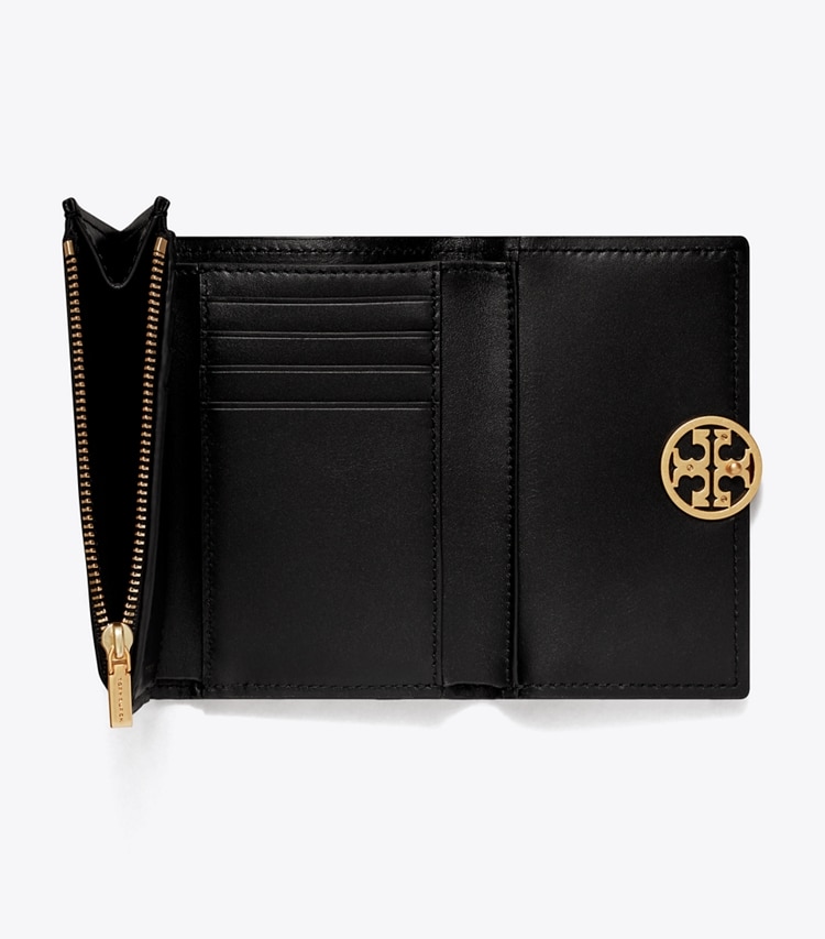 TORY BURCH MEDIUM MILLER FLAP WALLET - Black