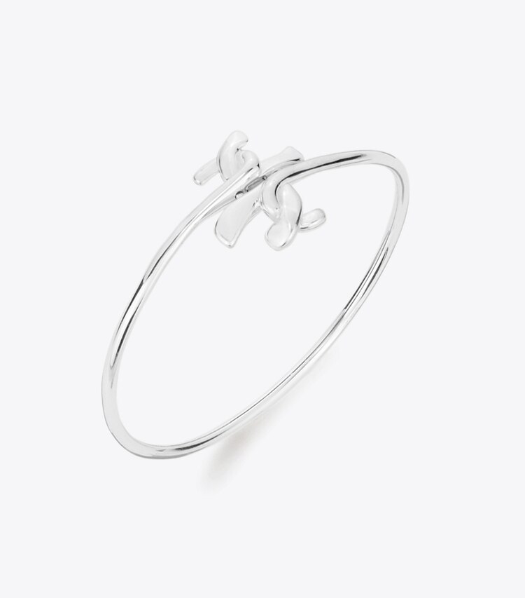 TORY BURCH TWISTED T FLEX CUFF - Silver