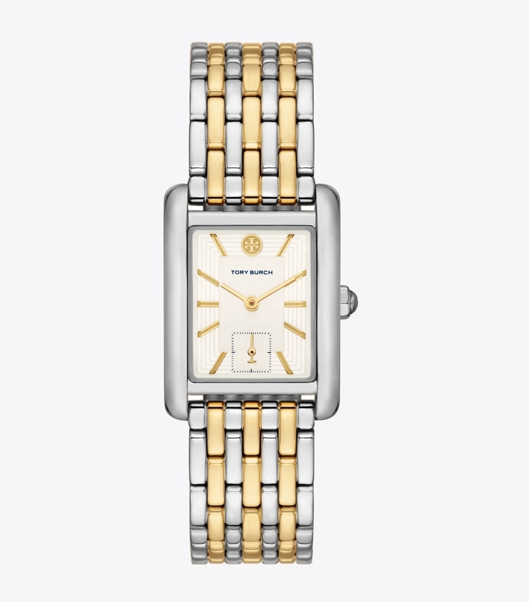 TORY BURCH ELEANOR WATCH, TWO-TONE GOLD/STAINLESS STEEL - Ivory / Two-Tone