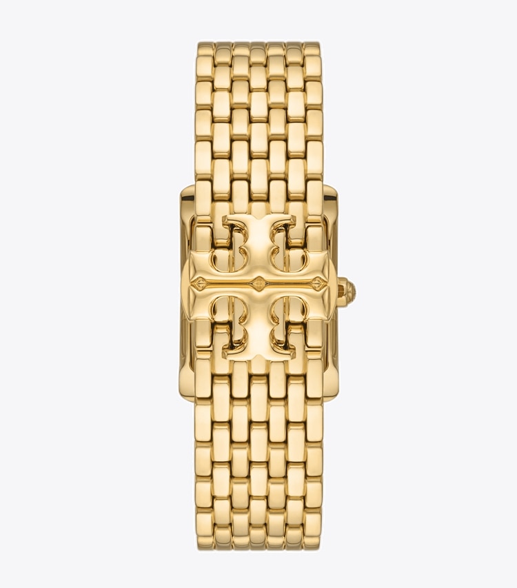 TORY BURCH ELEANOR WATCH, GOLD-TONE STAINLESS STEEL - Ivory/Gold