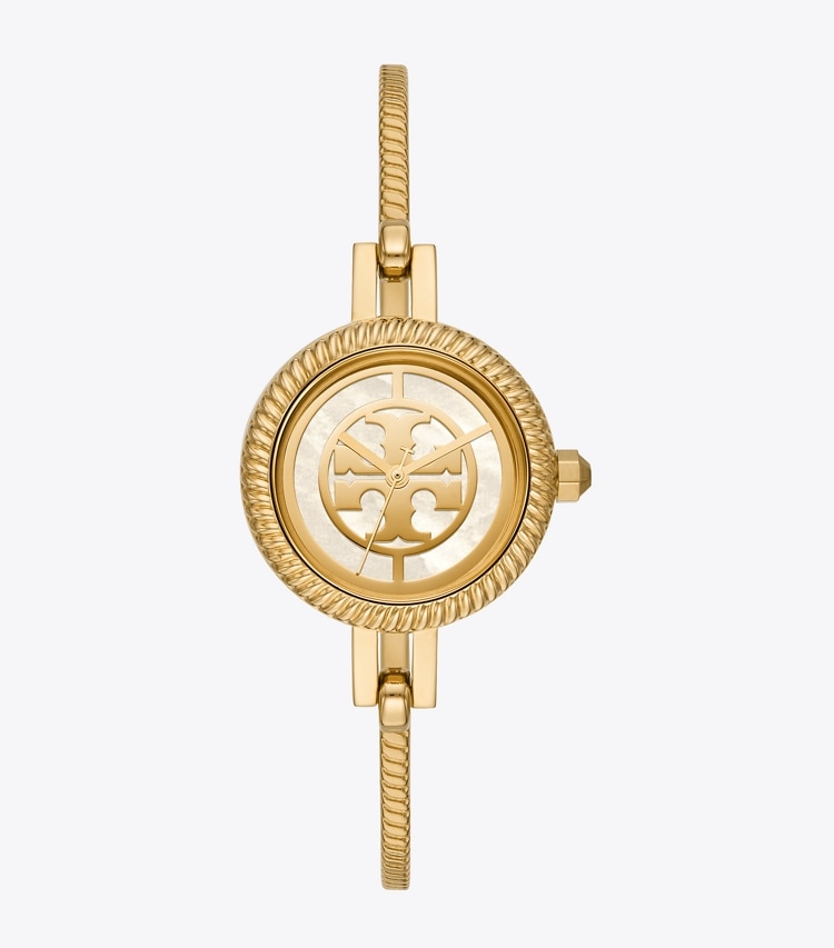 TORY BURCH REVA BANGLE WATCH GIFT SET, GOLD-TONE STAINLESS STEEL/MULTI-COLOR - Gold/Multi - Click Image to Close