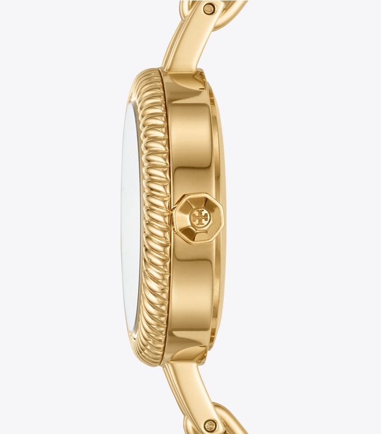 TORY BURCH REVA BANGLE WATCH GIFT SET, GOLD-TONE STAINLESS STEEL/MULTI-COLOR - Gold/Multi