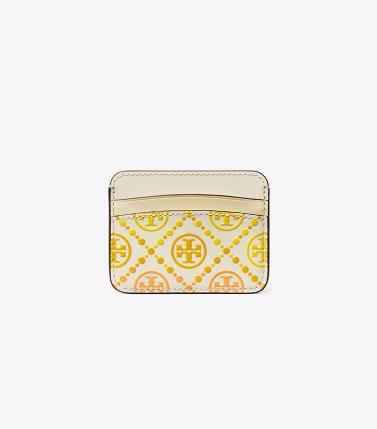 TORY BURCH T MONOGRAM DEGRADe CARD CASE - New Ivory Multi