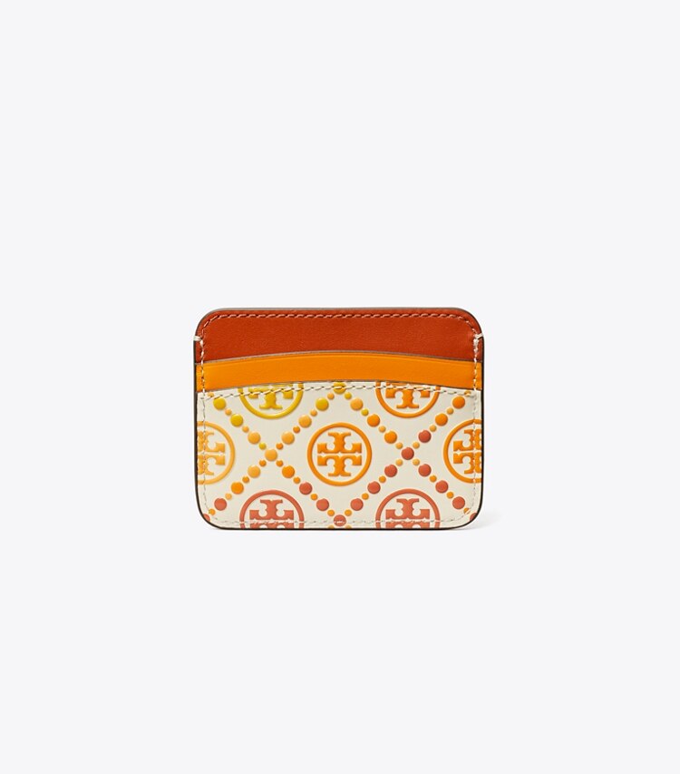 TORY BURCH T MONOGRAM DEGRADe CARD CASE - New Ivory Multi