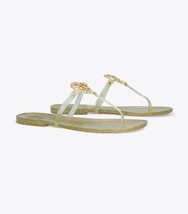 TORY BURCH MINI MILLER JELLY SANDAL - Silver / Gold