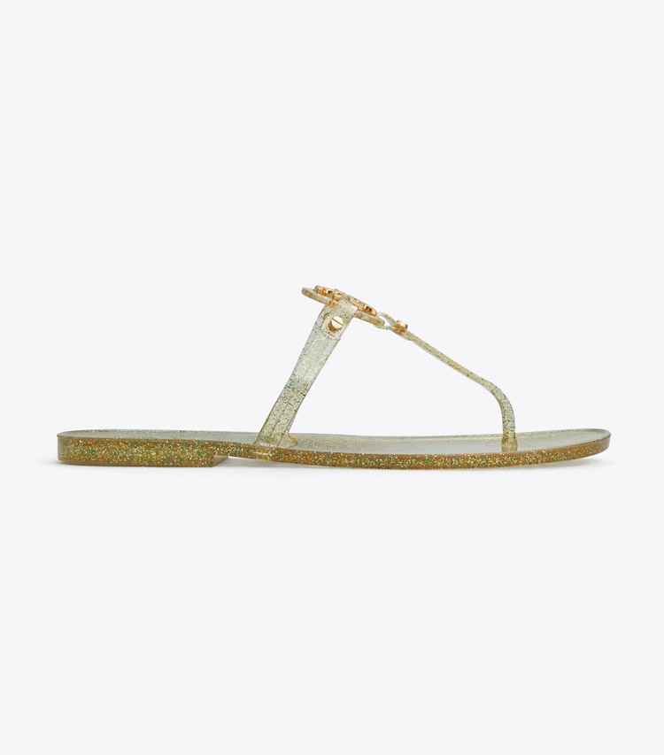 TORY BURCH MINI MILLER JELLY SANDAL - Silver / Gold