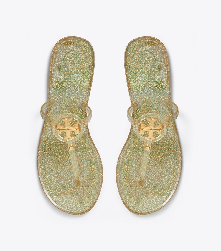 TORY BURCH MINI MILLER JELLY SANDAL - Silver / Gold