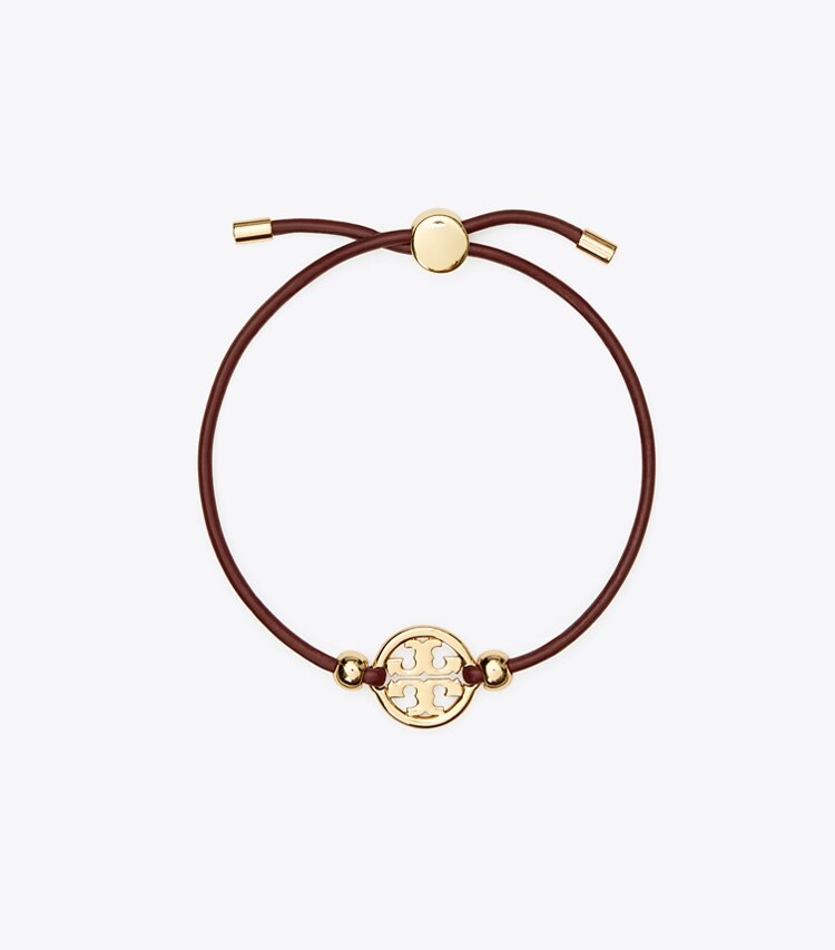 TORY BURCH MILLER SLIDER BRACELET - Tory Gold / Sun-Dried Tomato - Click Image to Close