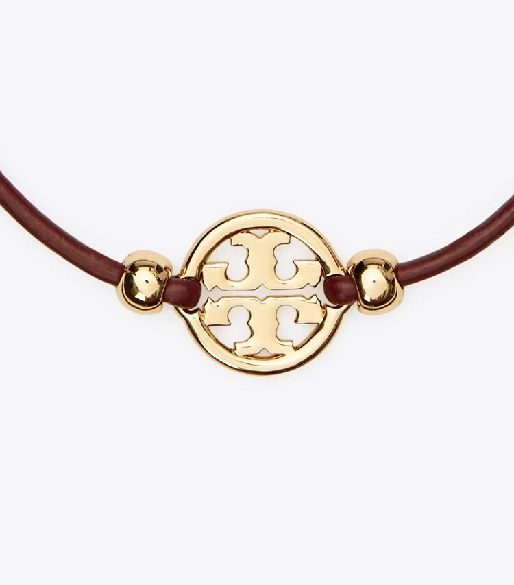 TORY BURCH MILLER SLIDER BRACELET - Tory Gold / Sun-Dried Tomato