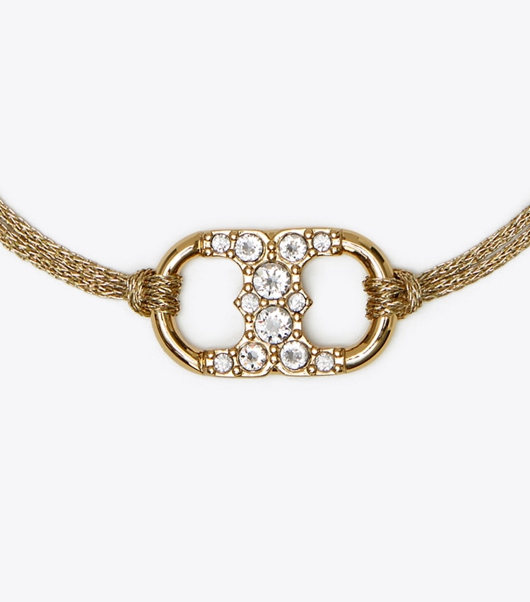 TORY BURCH EMBRACE AMBITION PAVe BRACELET - Tory Gold / Gold / Crystal