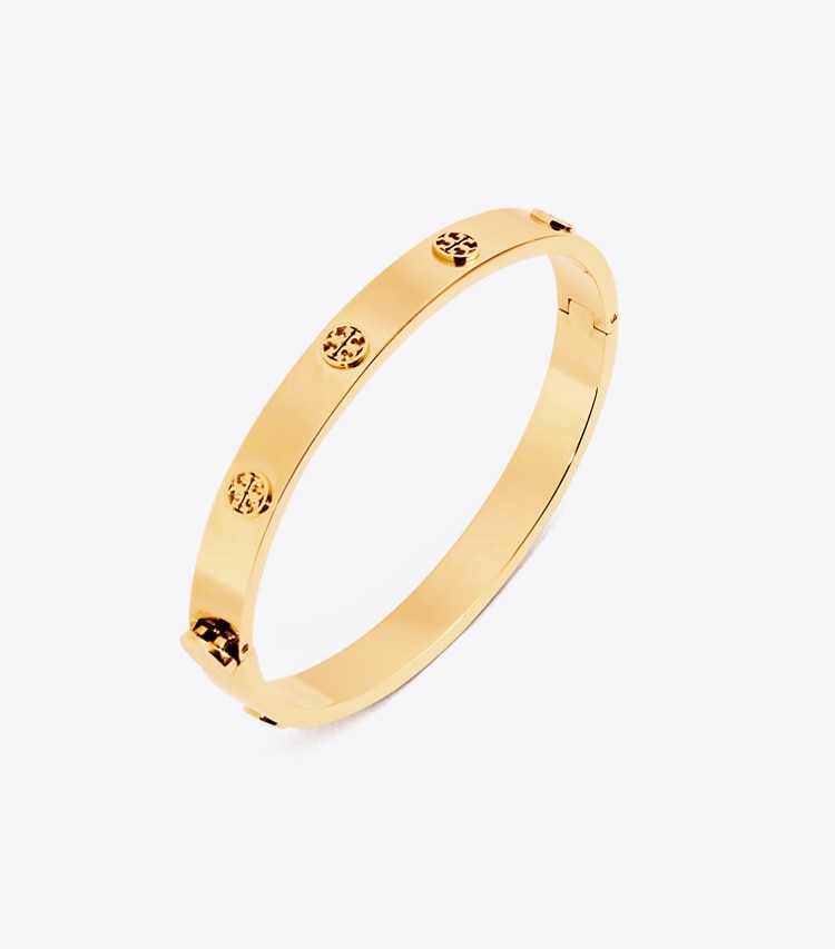 TORY BURCH MILLER STUD HINGE BRACELET, 7MM - Tory Gold