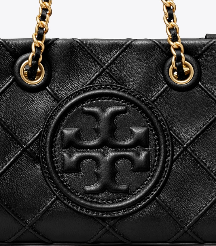 TORY BURCH MINI FLEMING SOFT CHAIN TOTE - Black