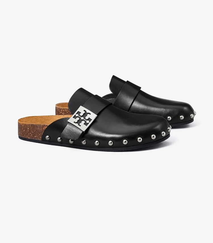 TORY BURCH MELLOW STUDDED MULE - Perfect Black