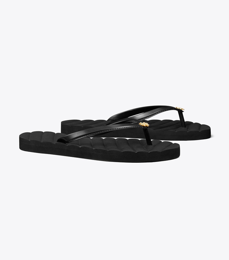 TORY BURCH KIRA FLIP-FLOP - Perfect Black / Gold - Click Image to Close