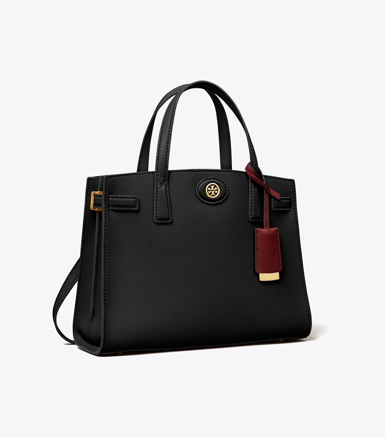 TORY BURCH SMALL ROBINSON SATCHEL - Black - Click Image to Close