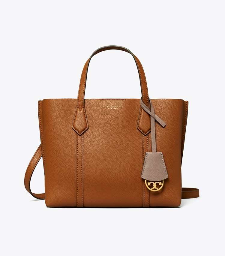 TORY BURCH SMALL PERRY TRIPLE-COMPARTMENT TOTE BAG - Light Umber