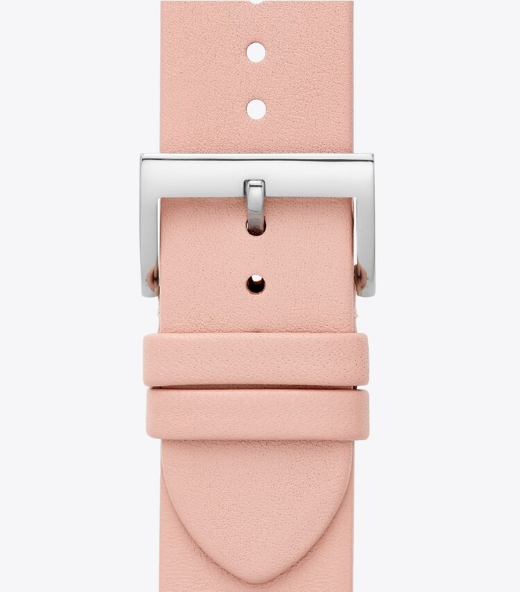 TORY BURCH MCGRAW BAND FOR APPLE WATCH, LEATHER - Blush