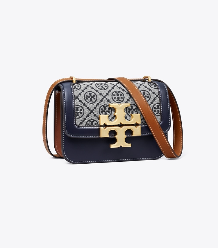 TORY BURCH SMALL T MONOGRAM ELEANOR SHOULDER BAG - Tory Navy - Click Image to Close