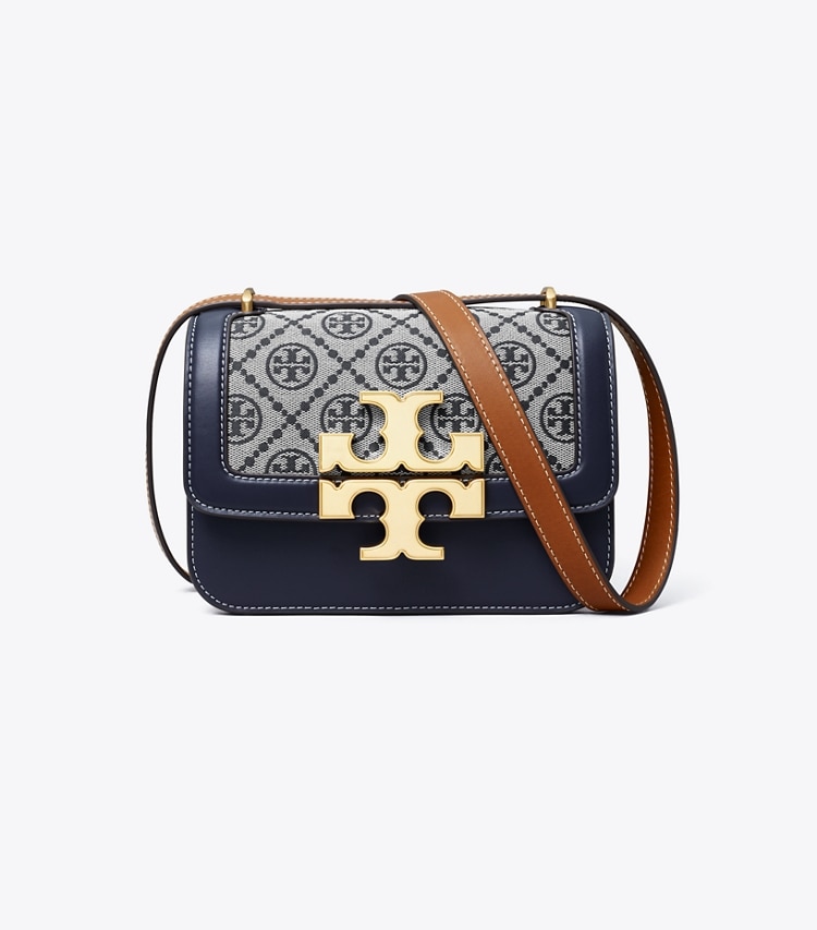 TORY BURCH SMALL T MONOGRAM ELEANOR SHOULDER BAG - Tory Navy