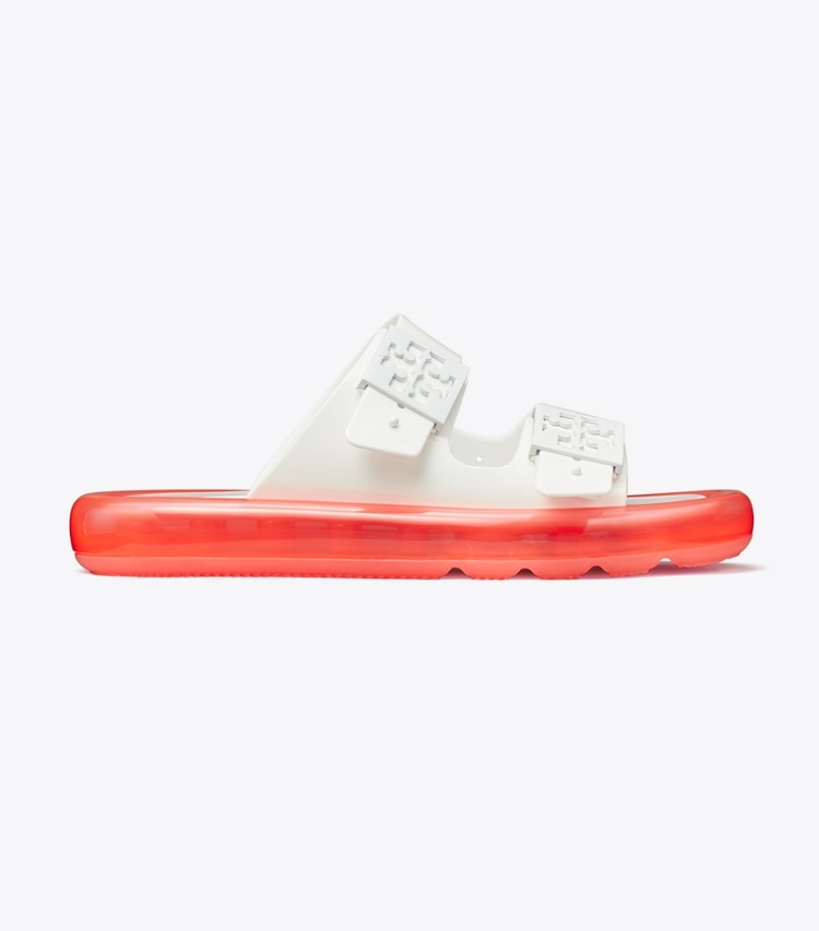 TORY BURCH BUCKLE BUBBLE JELLY - Optic White / Fluoresecnt Pink