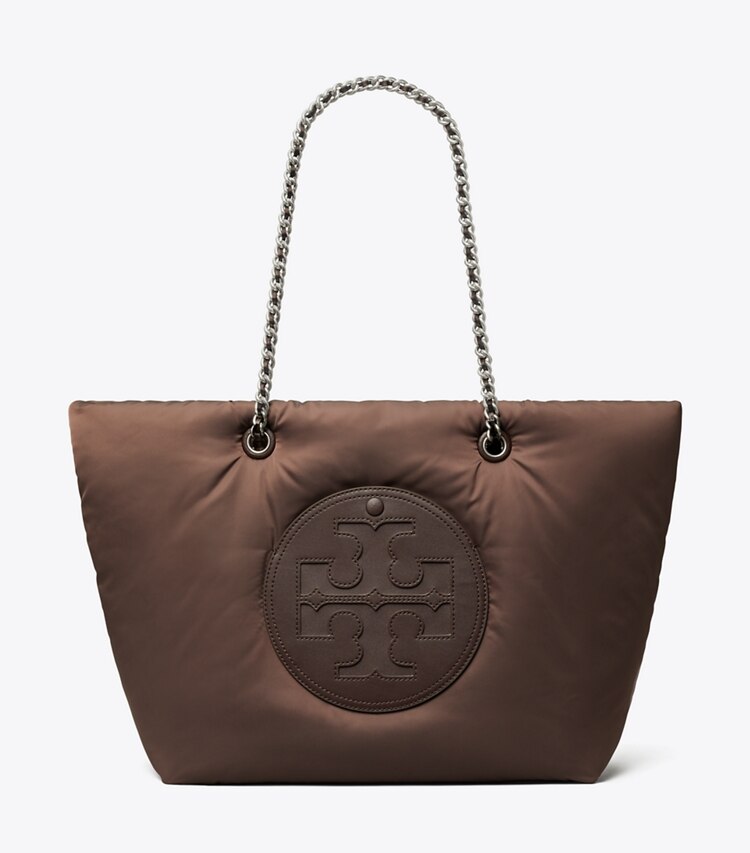 TORY BURCH ELLA CHAIN SOFT TOTE - Tempranillo