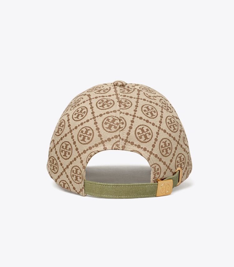 TORY BURCH T MONOGRAM BASEBALL CAP - Hazelnut