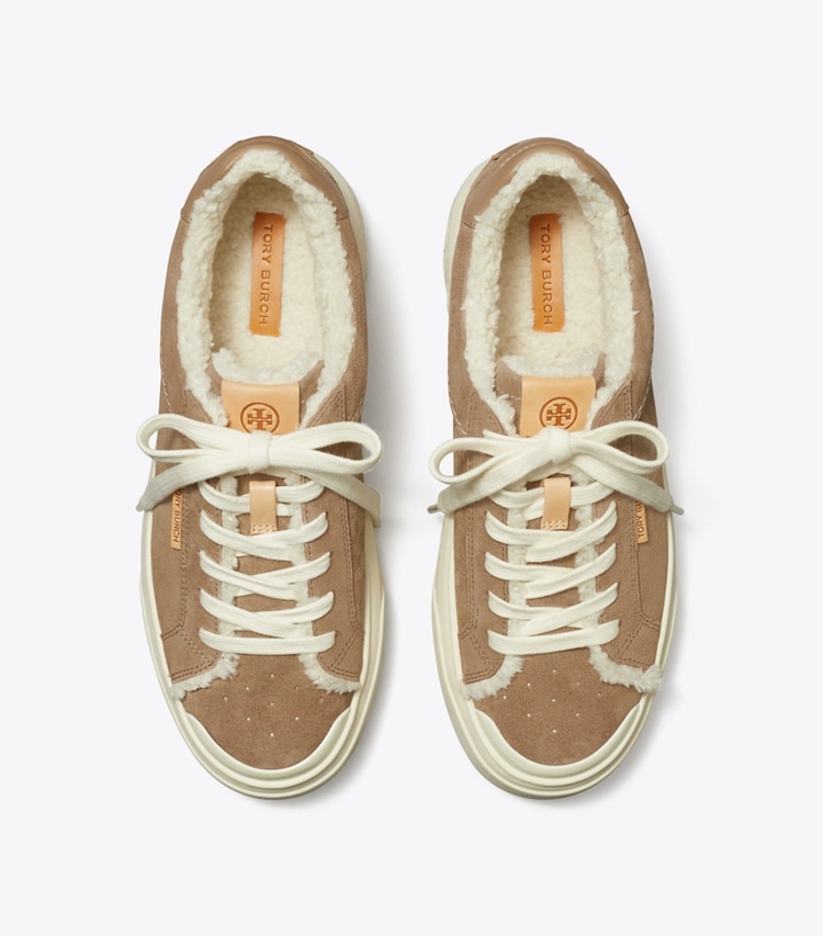 TORY BURCH LADYBUG SUEDE SNEAKER - Avola